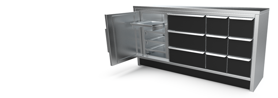 Nuclear Shields radiation shielded cabinets for radioactive source storage