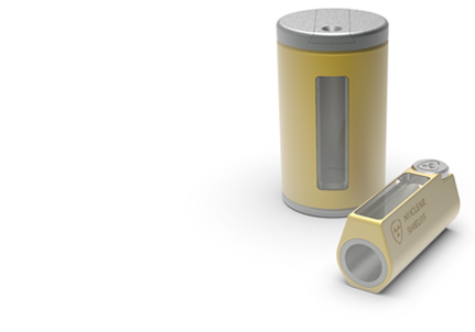 Tungsten syringe and tungsten vial shield for nuclear medicine hot labs