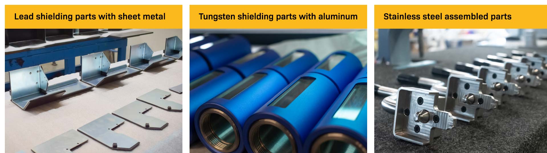 OEM shielding parts manufactured by Nuclear Shields