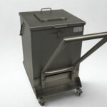 Mobile Shielded Waste Bin - 293L - 6 mm