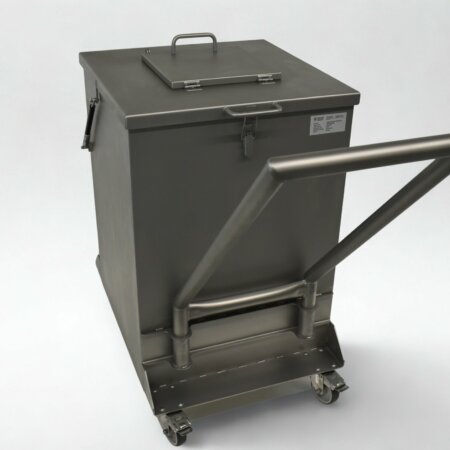 Mobile Shielded Waste Bin - 293L - 6 mm