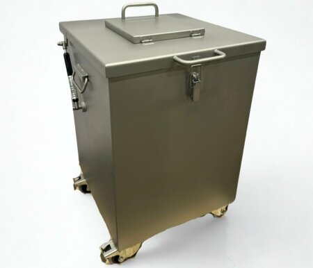 Mobile Shielded Waste Bin - 12 mm