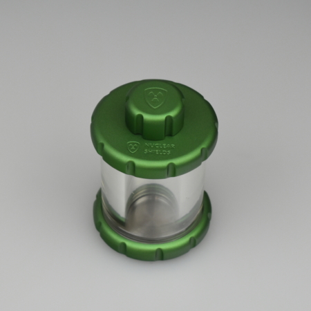 Lead glass vial shield - Green