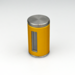 4 mm tungsten magnetic vial shield - Yellow/Gold