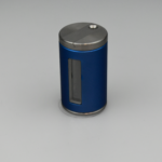 4 mm tungsten sliding vial shield - Blue