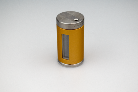 6 mm tungsten sliding vial shield- Yellow/Gold