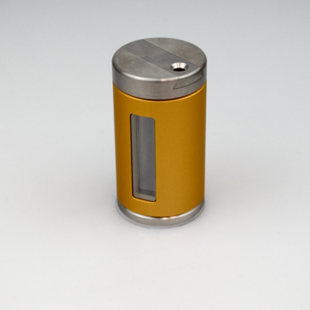 6 mm tungsten sliding vial shield- Yellow/Gold