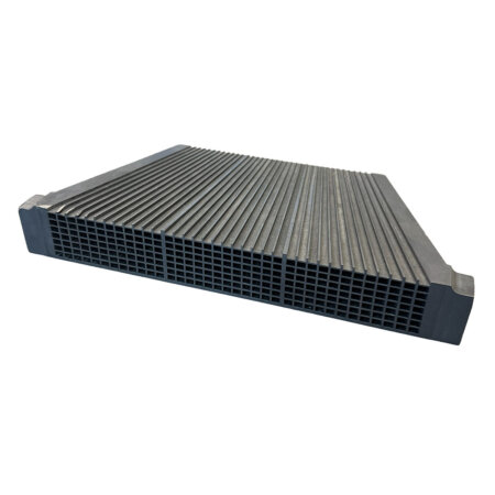 lead fanbeam collimator with converging holes