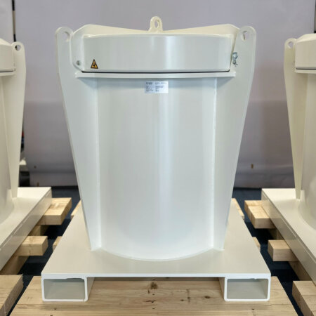 lead shielded 200 liter radioactive waste drum overpack