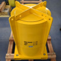 lead shielded cask for storage of radioactive waste drums from above