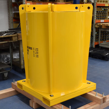 lead shielded cask for storage of radioactive waste drums