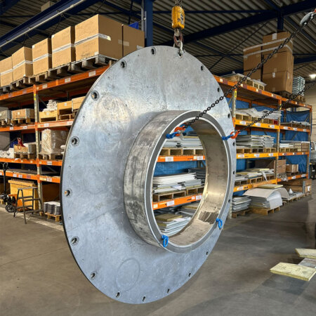 neutron shielding ring with borated polyethylene and lead shielding