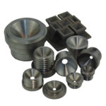 various tungsten and lead pinhole collimators